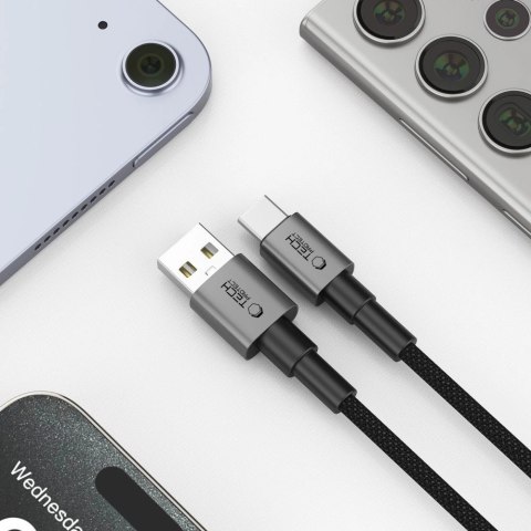 Kabel Tech-Protect UltraBoost DNA USB-A / USB-C 15W/3A 100 cm - szary Kabel Tech-Protect UltraBoost DNA USB-A / USB-C 15W/3A 100 cm - szary