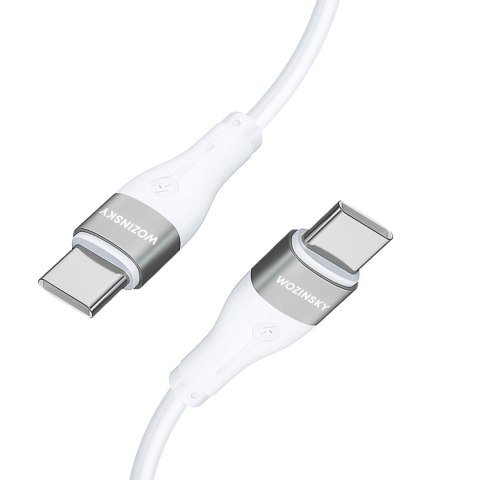 Kabel Wozinsky WSTCC1 USB-C / USB-C PD 65W 1 m - biały Kabel Wozinsky WSTCC1 USB-C / USB-C PD 65W 1 m - biały