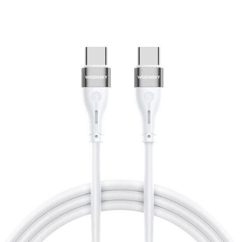 Kabel Wozinsky WSTCC2 USB-C / USB-C PD 65W 2 m - biały Kabel Wozinsky WSTCC2 USB-C / USB-C PD 65W 2 m - biały