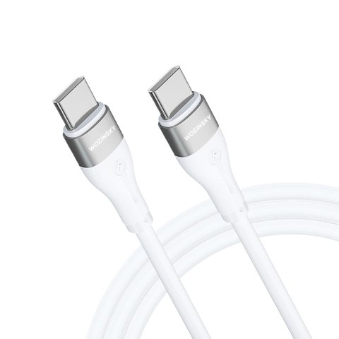 Kabel Wozinsky WSTCC2 USB-C / USB-C PD 65W 2 m - biały Kabel Wozinsky WSTCC2 USB-C / USB-C PD 65W 2 m - biały