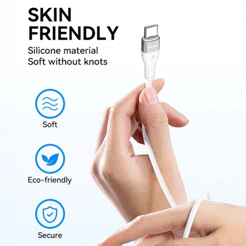 Kabel Wozinsky WSTCC2 USB-C / USB-C PD 65W 2 m - biały Kabel Wozinsky WSTCC2 USB-C / USB-C PD 65W 2 m - biały