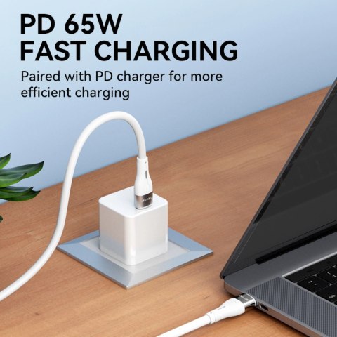 Kabel Wozinsky WSTCC2 USB-C / USB-C PD 65W 2 m - biały Kabel Wozinsky WSTCC2 USB-C / USB-C PD 65W 2 m - biały