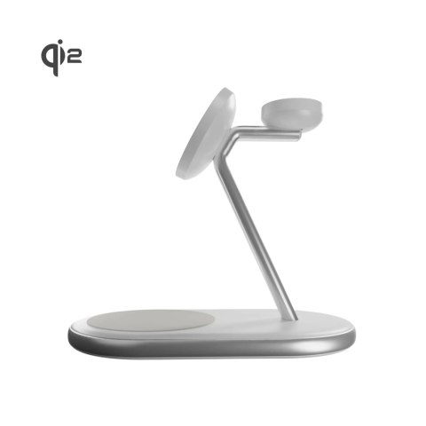 Ładowarka bezprzewodowa 3 w 1 Puro Mag Station Qi2 kompatybilna z MagSafe - biała Ładowarka bezprzewodowa 3 w 1 Puro Mag Station Qi2 kompatybilna z MagSafe - biała