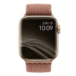 Pasek UNIQ Aspen Braided na Apple Watch 1/2/3/4/5/6/7/8/SE/SE2 44/42/45mm - różowy