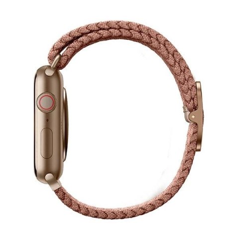Pasek UNIQ Aspen Braided na Apple Watch 1/2/3/4/5/6/7/8/SE/SE2 44/42/45mm - różowy Pasek UNIQ Aspen Braided na Apple Watch 1/2/3/4/5/6/7/8/SE/SE2 44/42/45mm - różowy