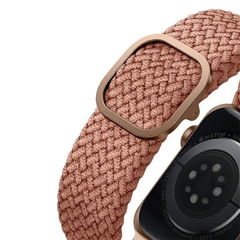 Pasek UNIQ Aspen Braided na Apple Watch 1/2/3/4/5/6/7/8/SE/SE2 44/42/45mm - różowy Pasek UNIQ Aspen Braided na Apple Watch 1/2/3/4/5/6/7/8/SE/SE2 44/42/45mm - różowy