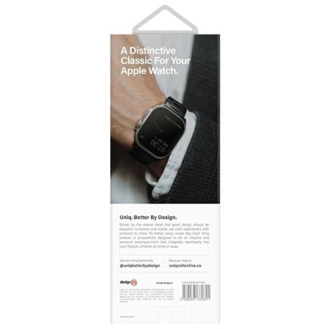 Pasek Uniq Osta Stainless Steel na Apple Watch 1/2/3/4/5/6/7/8/SE/SE2/Ultra 42/44/45/49mm - srebrny