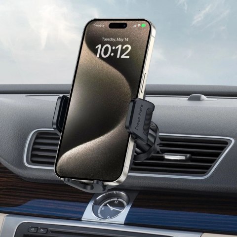 Uchwyt Tech-Protect V7 samochodowy na telefon na kokpit / kratkę nawiewu - czarny Uchwyt Tech-Protect V7 samochodowy na telefon na kokpit / kratkę nawiewu - czarny