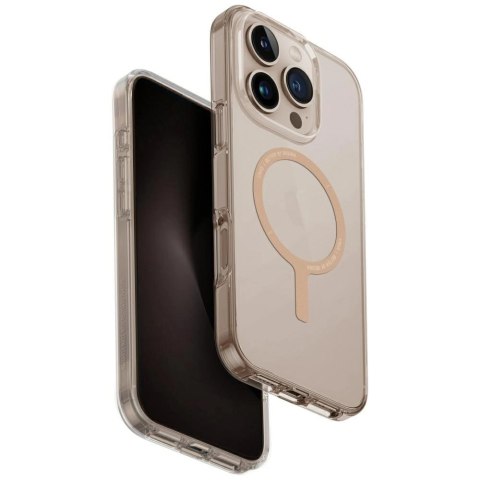 Etui UNIQ Clario Magclick Charging na iPhone 16 Pro - przezroczysto-złote