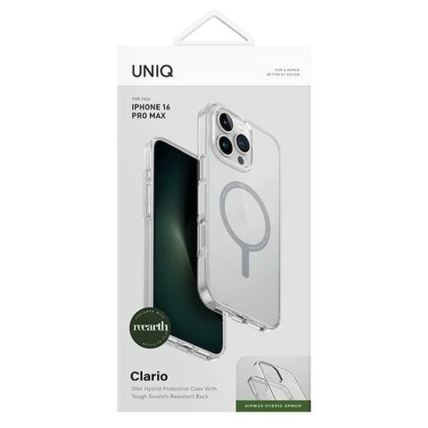 Etui UNIQ Clario Magclick Charging z MagSafe na iPhone 16 Pro Max - przezroczyste Etui UNIQ Clario Magclick Charging z MagSafe na iPhone 16 Pro Max - przezroczyste