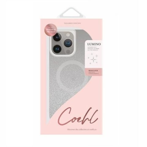 Etui UNIQ Coehl Lumino Magnetic Charging na iPhone 16 Pro Max - srebrne Etui UNIQ Coehl Lumino Magnetic Charging na iPhone 16 Pro Max - srebrne