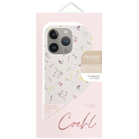 Etui UNIQ Coehl Prairie na iPhone 15 Pro Max - beżowe Etui UNIQ Coehl Prairie na iPhone 15 Pro Max - beżowe