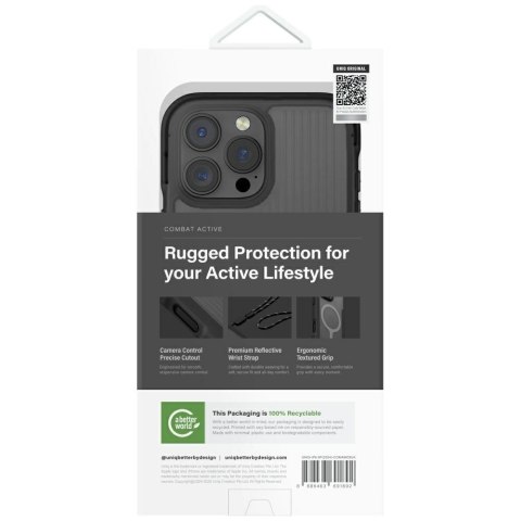 Etui UNIQ Combat Active Magclick Charging na iPhone 16 Pro Max - czarne