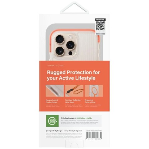 Etui UNIQ Combat Active Magclick Charging na iPhone 16 Pro - pomarańczowe