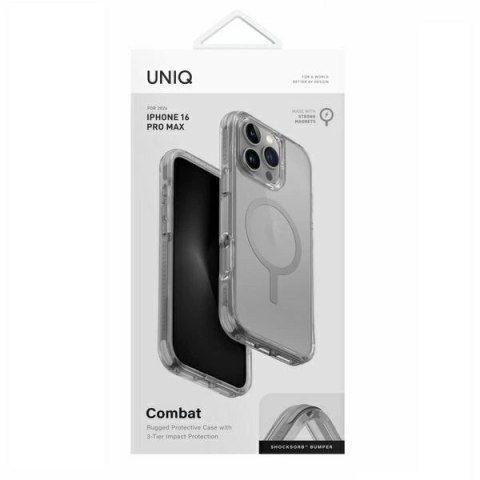 Etui UNIQ Combat Magclick Charging na iPhone 16 Pro Max - szare