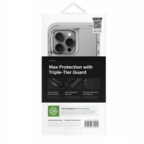 Etui UNIQ Combat Magclick Charging na iPhone 16 Pro Max - szare