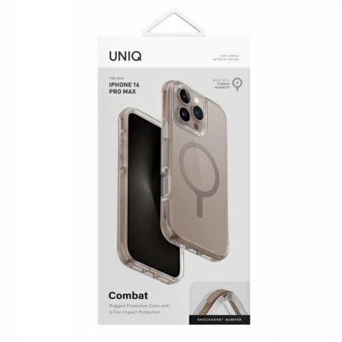 Etui UNIQ Combat Magclick Charging na iPhone 16 Pro Max - złote