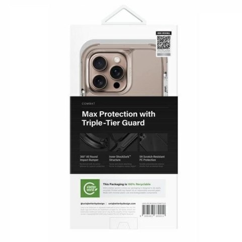 Etui UNIQ Combat Magclick Charging na iPhone 16 Pro Max - złote