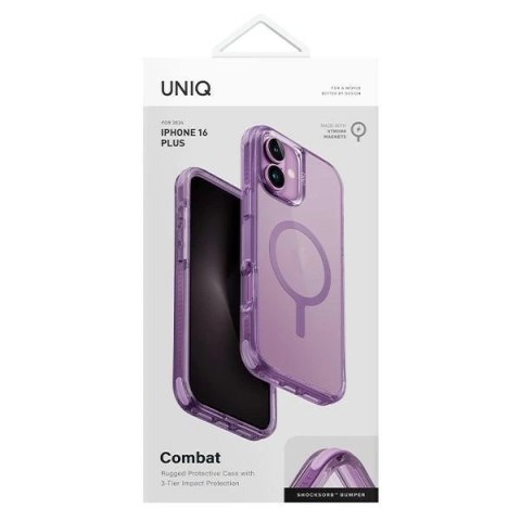 Etui UNIQ Combat Magclick Charging z MagSafe na iPhone 16 Plus - różowe