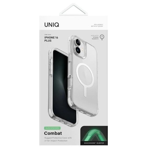 Etui UNIQ Combat Magclick Charging z MagSafe na iPhone 16 Pro - białe