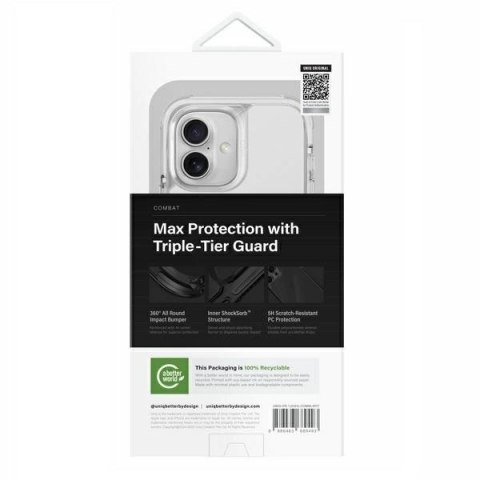 Etui UNIQ Combat Magclick Charging z MagSafe na iPhone 16 - białe Etui UNIQ Combat Magclick Charging z MagSafe na iPhone 16 - białe