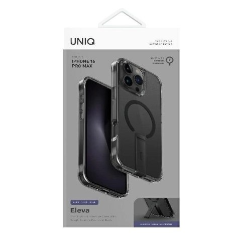 Etui UNIQ Eleva with Vertica Stand na iPhone 16 Pro Max - czarne