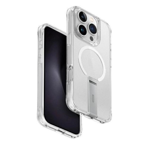 Etui UNIQ Eleva with Vertica Stand na iPhone 16 Pro - przezroczyste Etui UNIQ Eleva with Vertica Stand na iPhone 16 Pro - przezroczyste