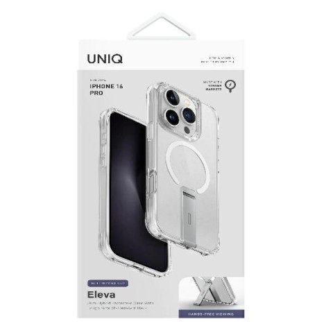 Etui UNIQ Eleva with Vertica Stand na iPhone 16 Pro - przezroczyste Etui UNIQ Eleva with Vertica Stand na iPhone 16 Pro - przezroczyste