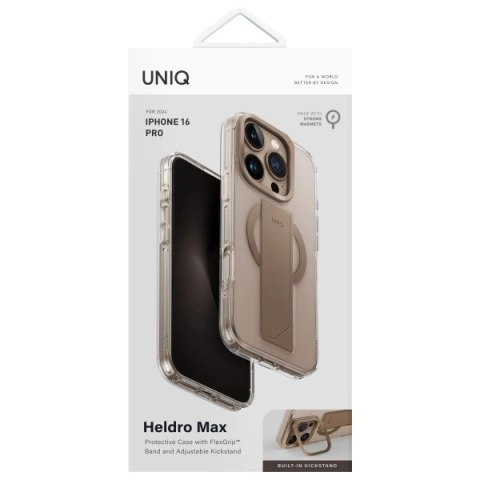 Etui UNIQ Heldro Max Magclick Charging iPhone 16 Pro - złote