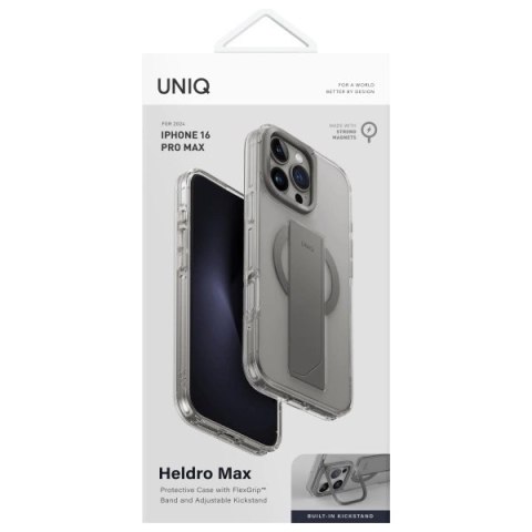 Etui UNIQ Heldro Max Magclick Charging na iPhone 16 Pro Max - przezroczyste