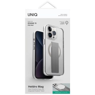 Etui UNIQ Heldro Mag Magclick Charging na iPhone 15 Pro Max - przezroczyste