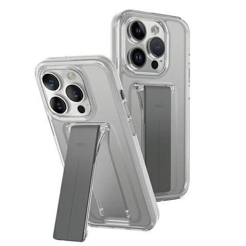 Etui UNIQ Heldro Mount na iPhone 15 Pro Max 6.7" z podstawką - przezroczyste