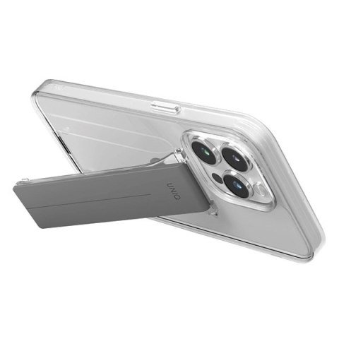 Etui UNIQ Heldro Mount na iPhone 15 Pro Max 6.7" z podstawką - przezroczyste