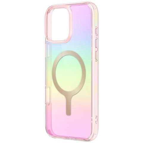 Etui UNIQ Iridescia Magclick Charging na iPhone 16 Pro - różowy