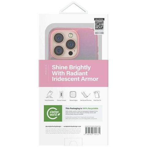 Etui UNIQ Iridescia Magclick Charging na iPhone 16 Pro - różowy