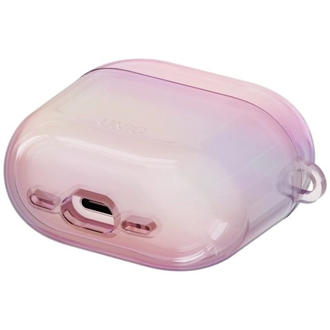 Etui UNIQ Iridescia na AirPods 4 Hang Case - holo różowe