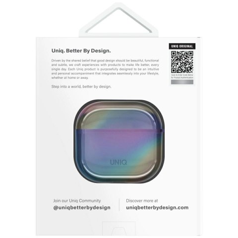 Etui UNIQ Iridescia na AirPods 4 Hang Case - holo wielokolorowe