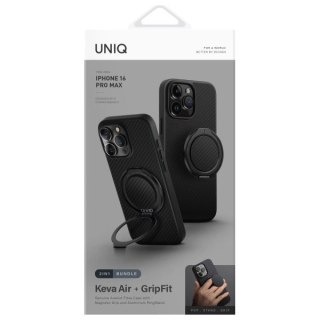 Etui UNIQ Keva Air na iPhone 16 Pro Max 6.9" z MagSafe - czarne