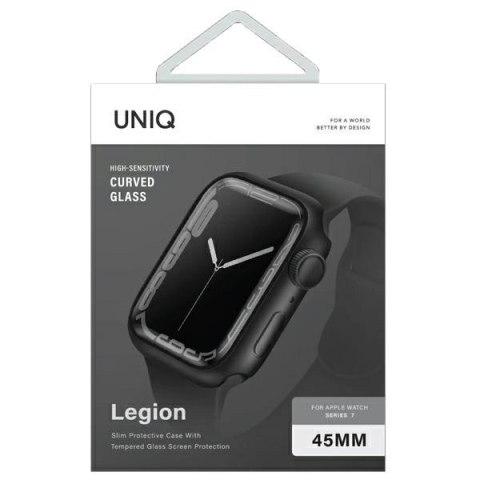 Etui UNIQ Legion na Apple Watch 7 45 mm - czarne