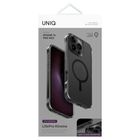 Etui UNIQ LifePro Xtreme Magclick Charging na iPhone 16 Pro Max - szare
