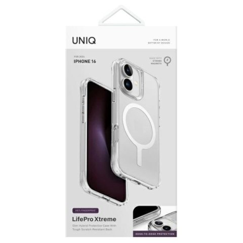 Etui UNIQ LifePro Xtreme Magclick Charging na iPhone 16 - przezroczyste Etui UNIQ LifePro Xtreme Magclick Charging na iPhone 16 - przezroczyste
