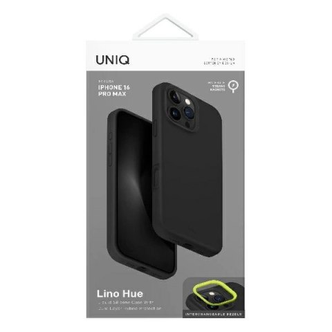Etui UNIQ Lino Hue Magclick Charging na iPhone 16 Pro Max - szare Etui UNIQ Lino Hue Magclick Charging na iPhone 16 Pro Max - szare