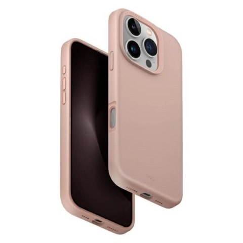 Etui UNIQ Lino Hue Magclick Charging na iPhone 16 Pro - różowe