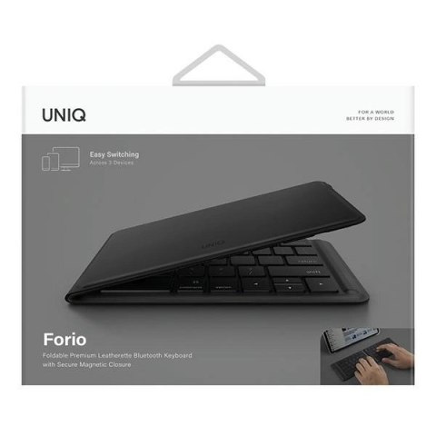 Klawiatura Bluetooth UNIQ Forio składana - czarna Klawiatura Bluetooth UNIQ Forio składana - czarna