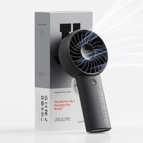 Mini wentylator Jisulife Handheld Fan Life4 3600mAh przenośny wiatraczek USB - czarny Mini wentylator Jisulife Handheld Fan Life4 3600mAh przenośny wiatraczek USB - czarny