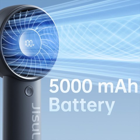 Mini wentylator Jisulife Handheld Fan Life4 5000mAh przenośny wiatraczek USB - czarny Mini wentylator Jisulife Handheld Fan Life4 5000mAh przenośny wiatraczek USB - czarny