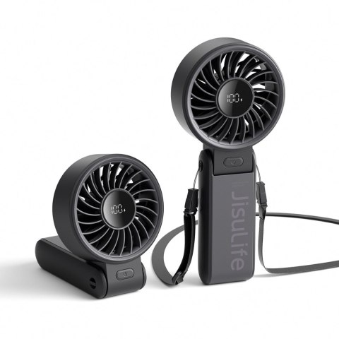 Mini wentylator Jisulife Handheld Fan Life7 5000mAh przenośny wiatraczek USB - czarny Mini wentylator Jisulife Handheld Fan Life7 5000mAh przenośny wiatraczek USB - czarny