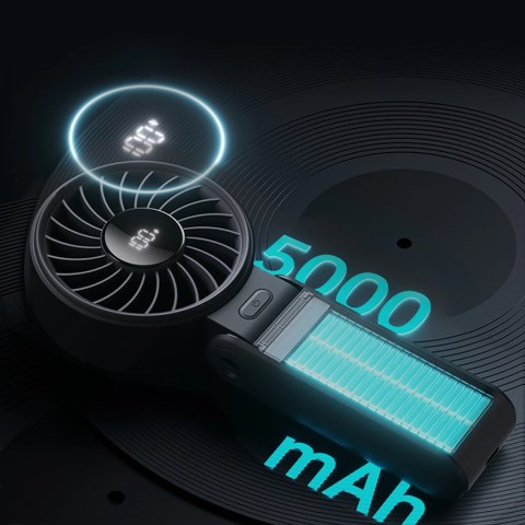 Mini wentylator Jisulife Handheld Fan Life7 5000mAh przenośny wiatraczek USB - czarny Mini wentylator Jisulife Handheld Fan Life7 5000mAh przenośny wiatraczek USB - czarny