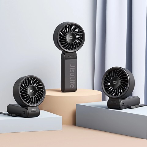 Mini wentylator Jisulife Handheld Fan Life7 5000mAh przenośny wiatraczek USB - czarny Mini wentylator Jisulife Handheld Fan Life7 5000mAh przenośny wiatraczek USB - czarny