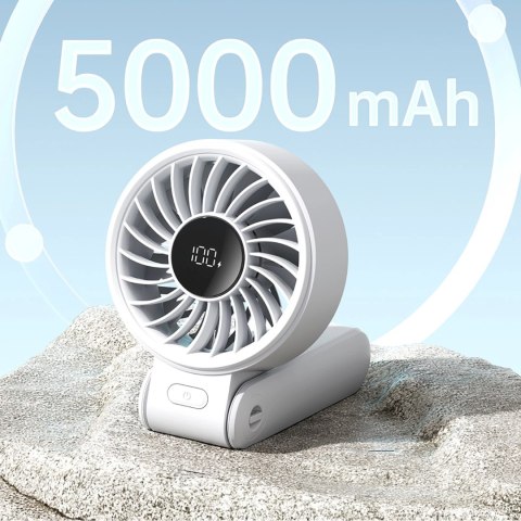 Mini wentylator Jisulife Handheld Fan Life7 5000mAh przenośny wiatraczek USB - szary